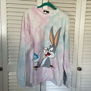 Looney Tunes Bugs Bunny Tie Dye Crewneck Sweatshirt